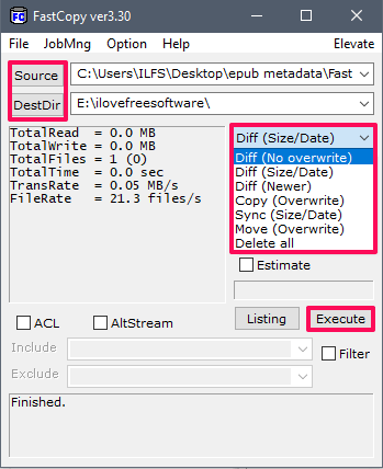 Fast Copy Function