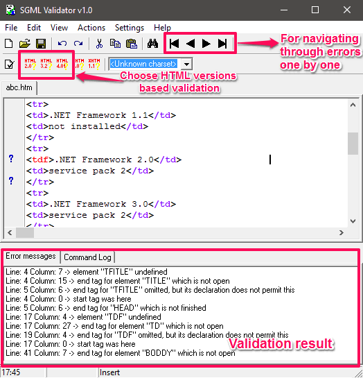 SGML Validator Software For Windows