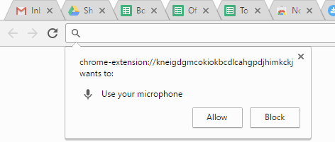 allow access to microphone