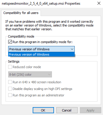 change compatibilty of netspeedmonitor