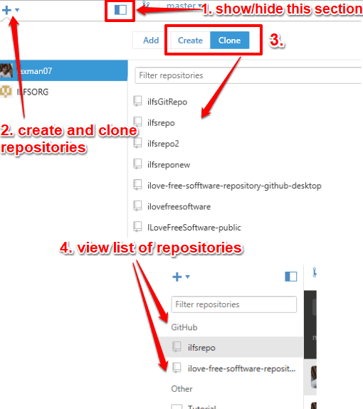 create and clone repositories