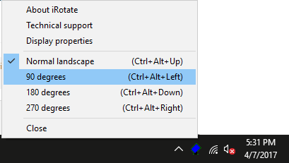 irotate rotate Windows desktop screen