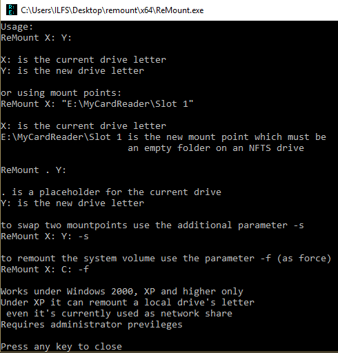 usage information of ReMount