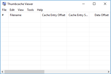 use file menu to select thumbnail database