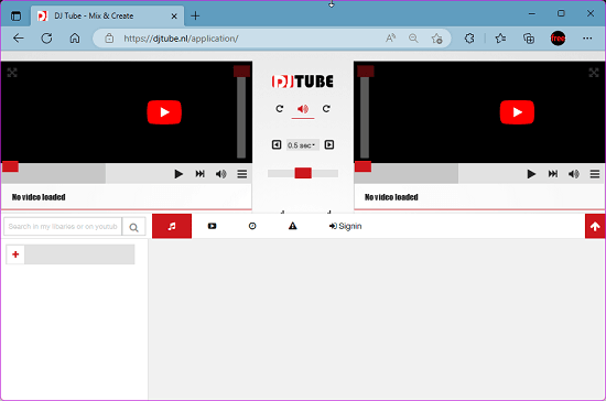 DJ Tube Main UI