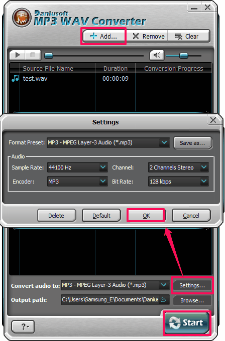 Daniusoft MP3 WAV Converter