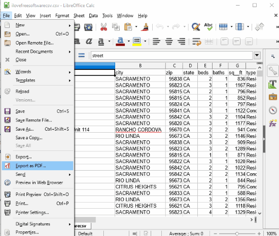 LibreOffice Calc