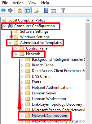 access network connections folder