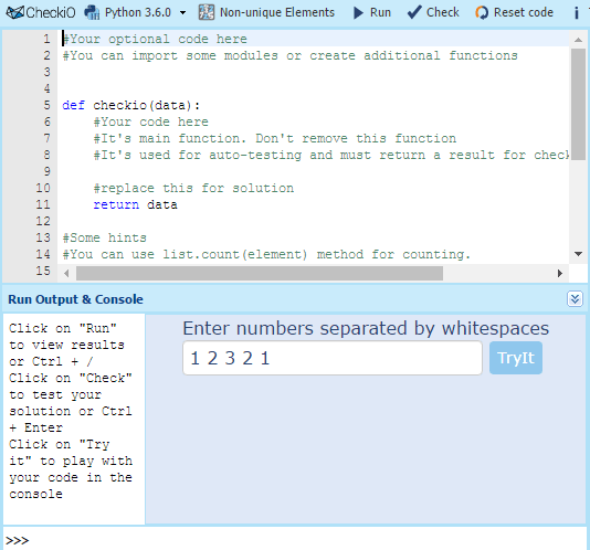 practice python online in checkio