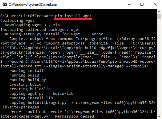 installing wget