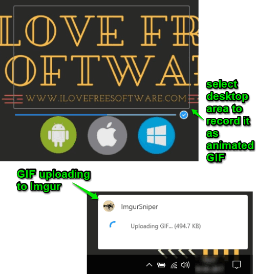 record screen as animated gif and upload to imgur