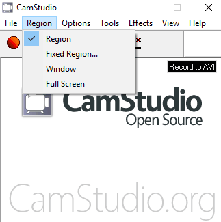 select region option to capture specific iphone screen