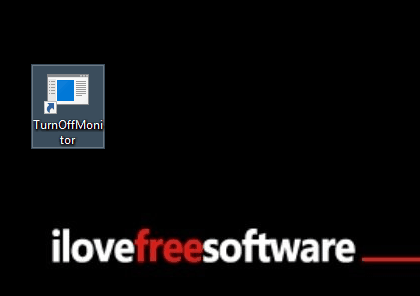 turn off monitor shortcut created