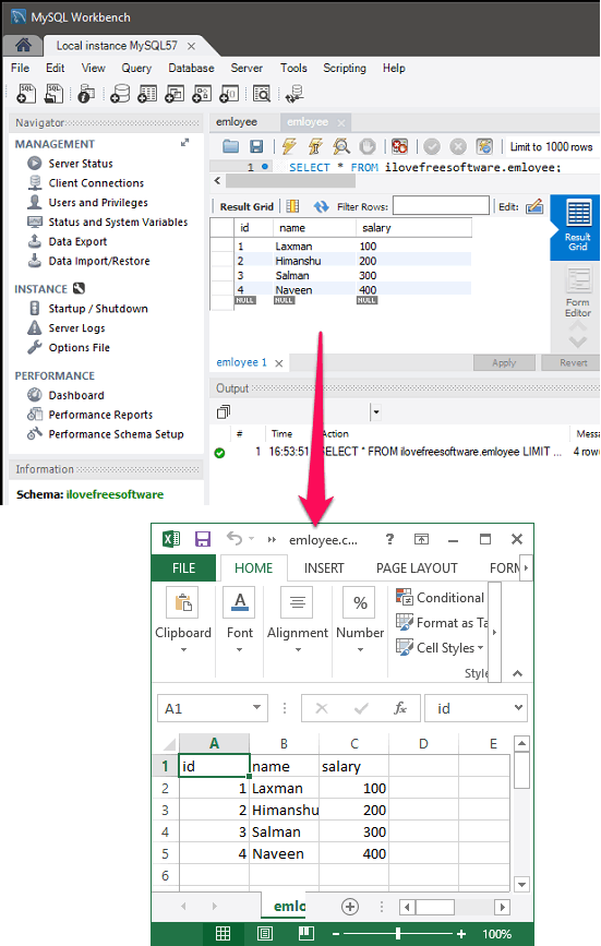 Free MySQL to CSV Converter Software