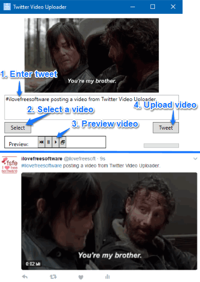 free twitter video uploader for PC