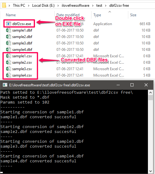 dbf2csv dBASE to CSV