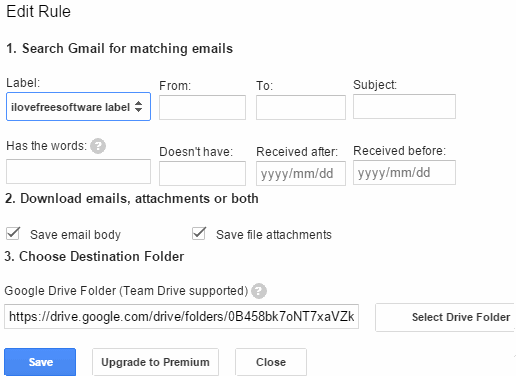 how to bulk download email attachments from specific users