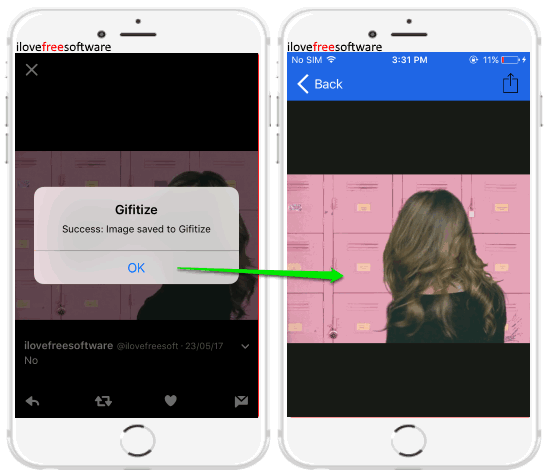 iPhone tweet GIF downloader