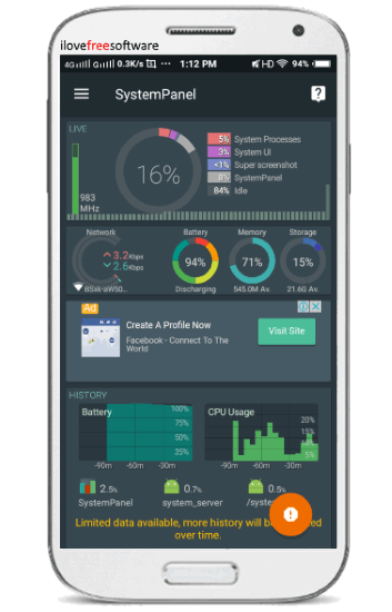 Android monitor app to track app cpu usage