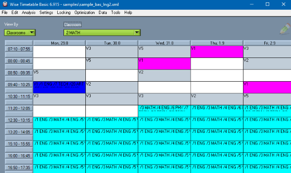 wise timetable