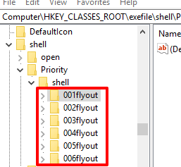 create 5 keys under shell key