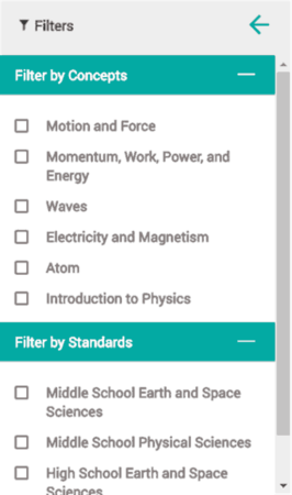 Filters - real world physics simulations