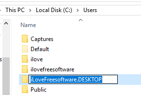 rename user profile folder