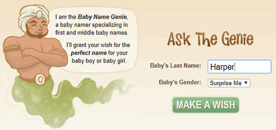 baby name generator with last name