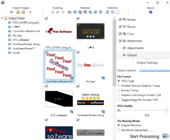 Batch Image Processor- interface