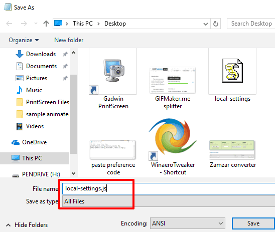 save file as local-settings.js file
