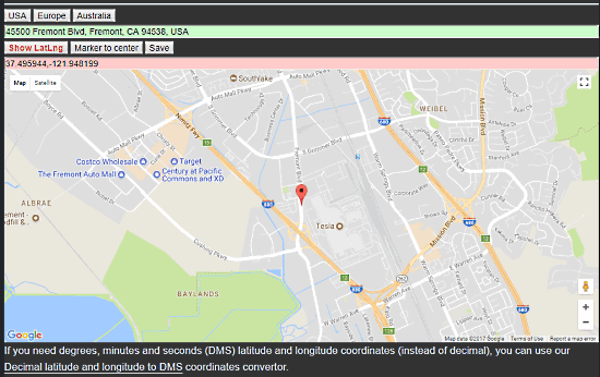 lat long coordinates