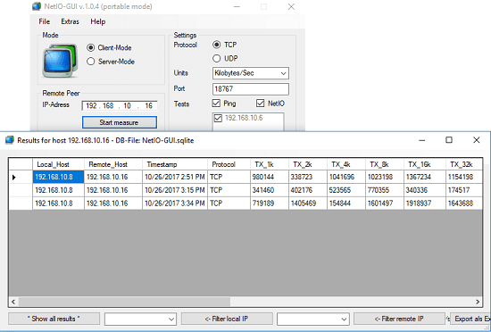 neio calculated speed databse