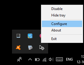 select configure option