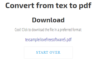 tex2pdf website