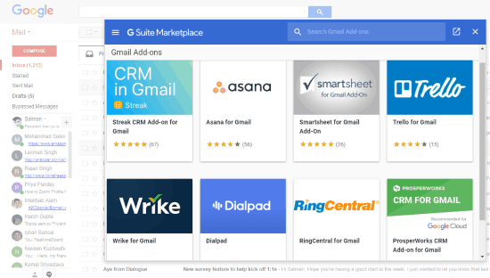 use gmail add-ons