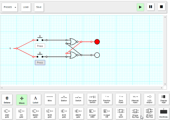 simulate logic gates