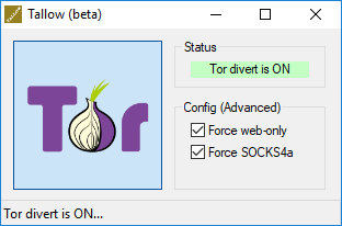 Tallow diverting all PC traffic through tor