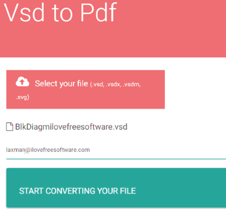 Vsd to Pdf website