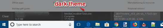 dark theme