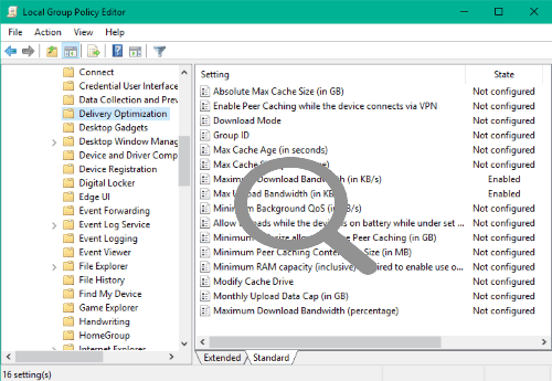 find a specific group policy setting in windows 10