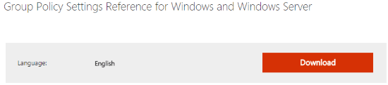 group policy settings reference excel sheet download