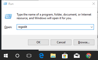 open registry editor using run command