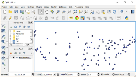 QGIS view shapefile