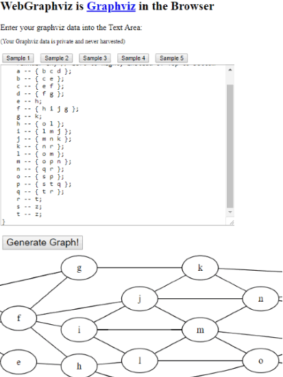 WebGraphviz interface