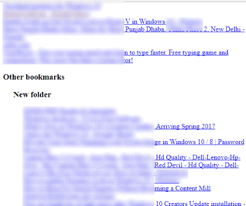 bookmarks in html file