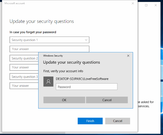 enter local account password