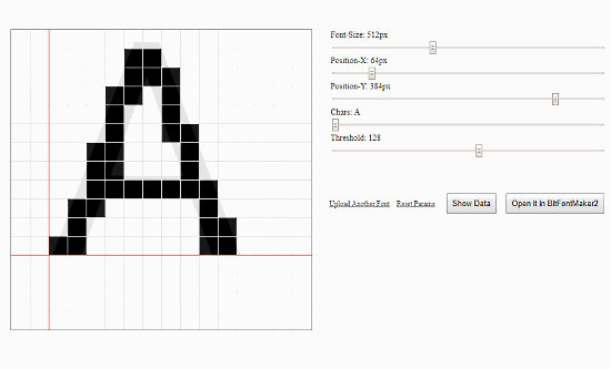 BitFontMaker2: online font editor