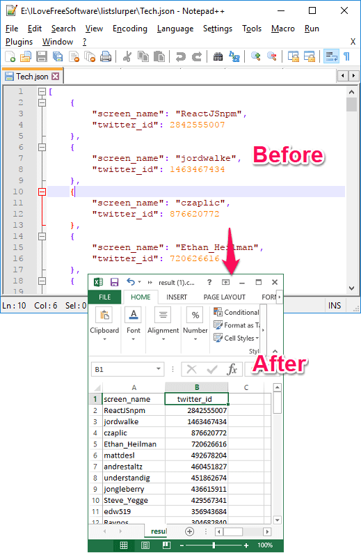 4 Free JSON to CSV Converter Software for Windows