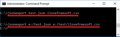 Jsonexport in action