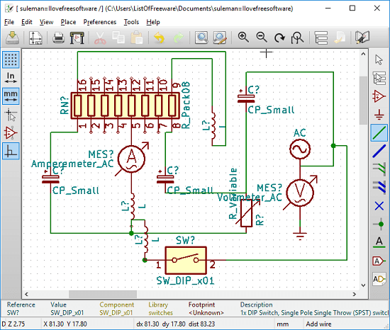 KiCAD electrical diagram